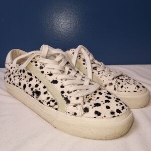 Madewell Sidewalk Sneakers Low Top Women's Size‎ 8 Spatter Paint Calf Hair